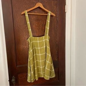 Modcloth Overall Winner Jumper in Green Plaid